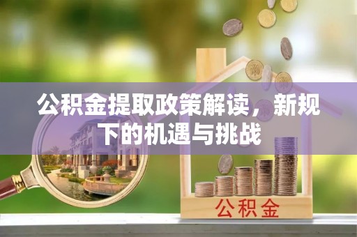 庆元公积金提取政策解读，新规下的机遇与挑战