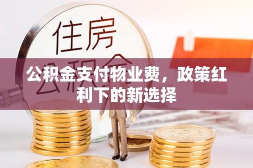 庆元公积金支付物业费，政策红利下的新选择